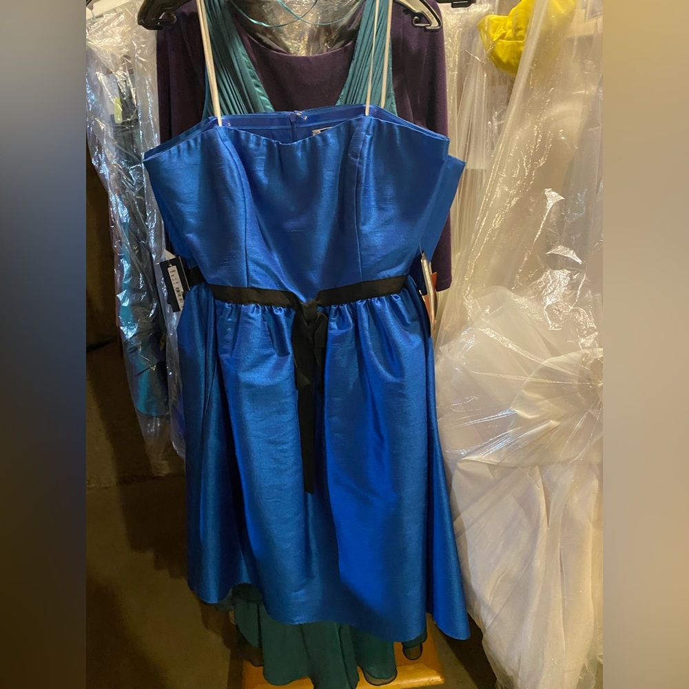 JS Collections blue silk